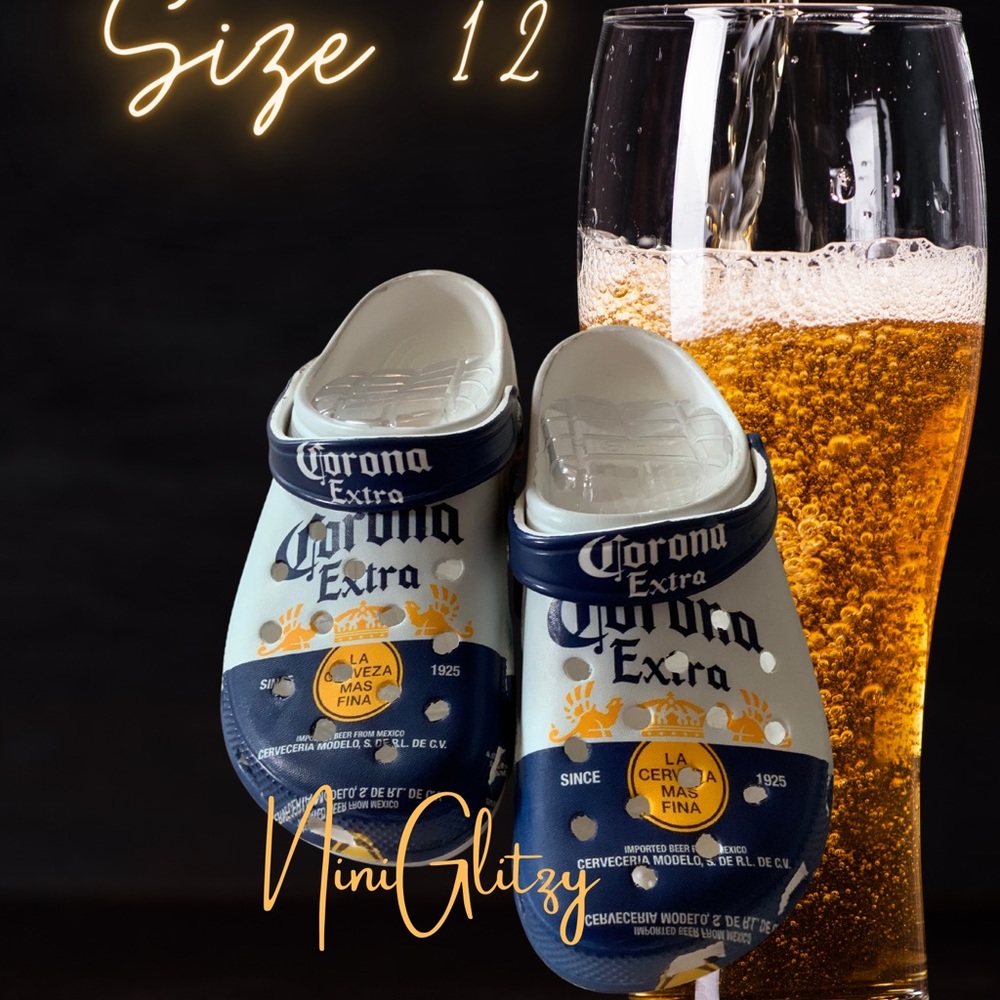 Size 12 Mens | Croc- ish | Unique Corona Extra Beer Clog | Brand New